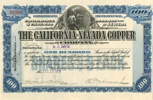 California-Nevada Copper Co. - Stock Certificate